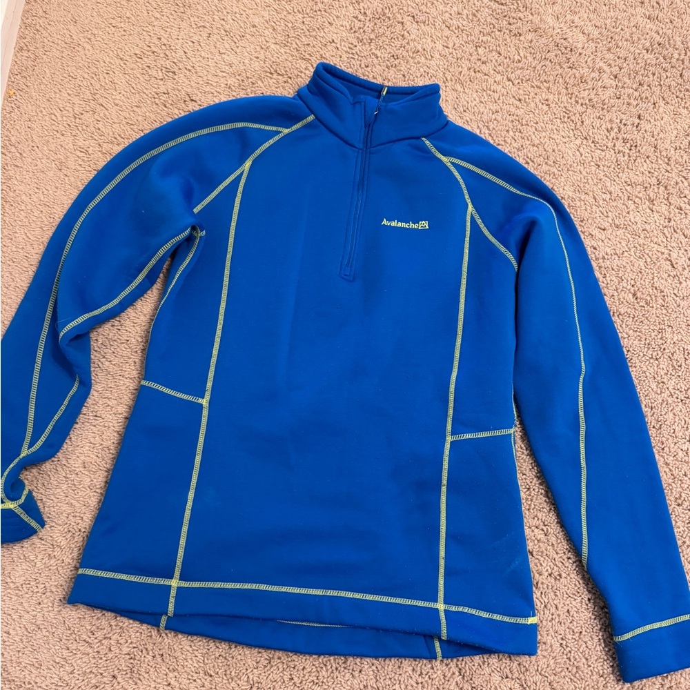 Avalanche Blue Fleece with Green Size XL